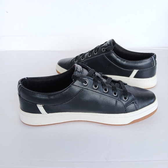 Sperry Charter Sneaker Black Leather 7.5 - Picture 3 of 7